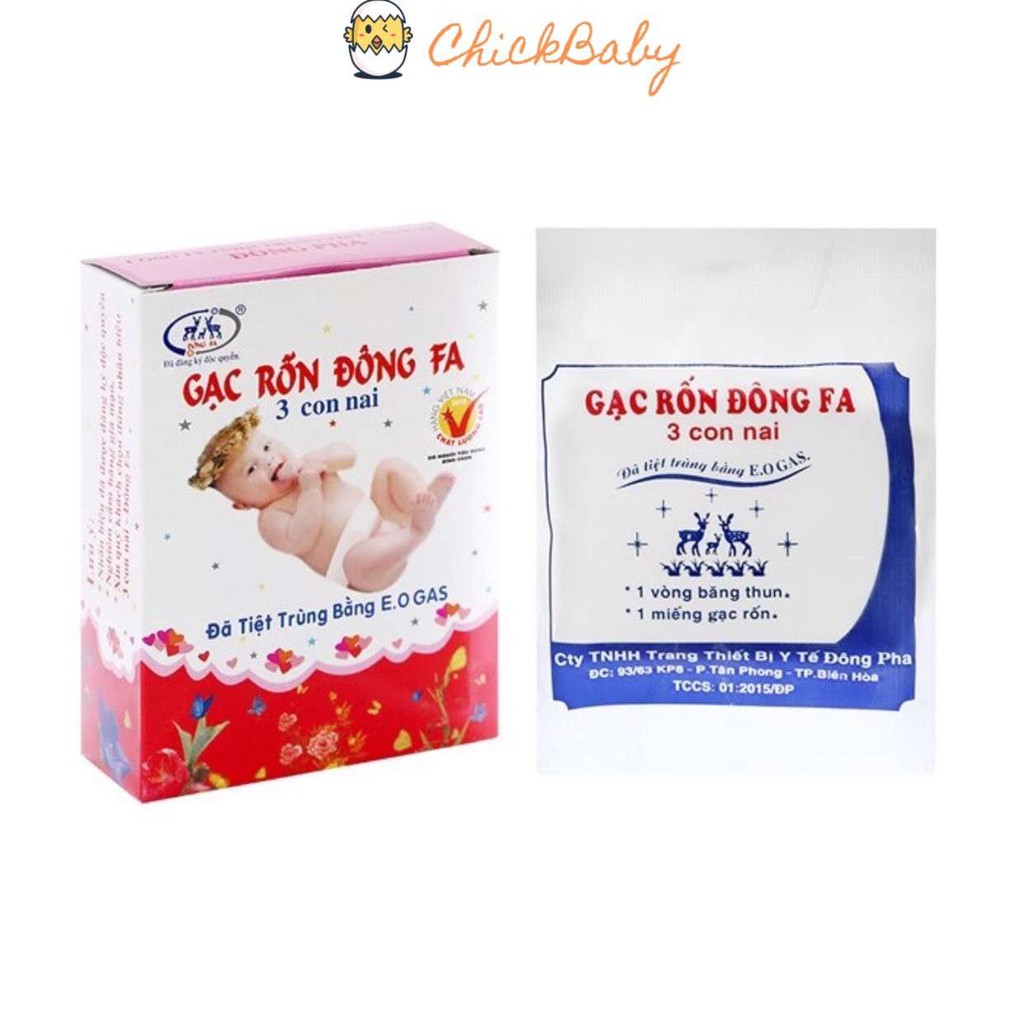 Băng rốn sơ sinh, gạc rốn cho bé, gạc băng rốn em bé Đông Pha vệ sinh an toàn ChickBabyShop