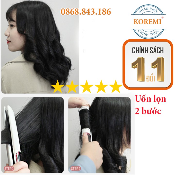 [Mã 44FMCGSALE1 giảm 10% đơn 250K] Máy Duỗi Tóc, Kẹp Tóc, Uốn Cúp Tóc Hàn Quốc Koremi L01 Bán chạy số 1 Hàn Quốc