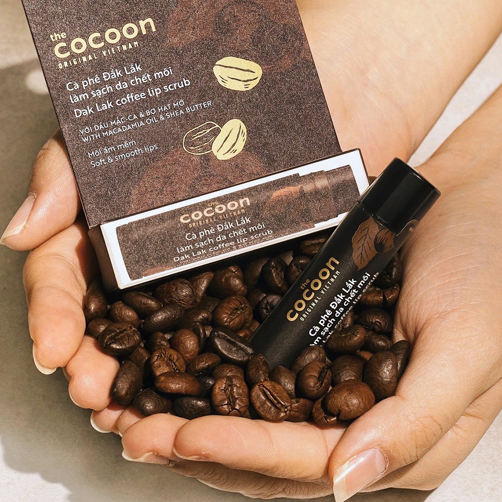 Tẩy tế bào da chết môi Cocoon cà phê đắk lắk Garin cafe cho làn môi mềm mịn 5g
