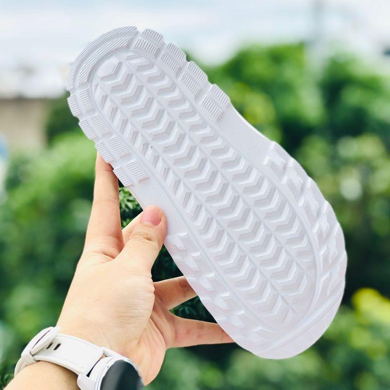 Dép thể thao quai ngang nam nữ Con-ver-nat đế độn cao 4cm tôn dán màu trắng, api bền bỉ bám tốt, quai may 3 lớp