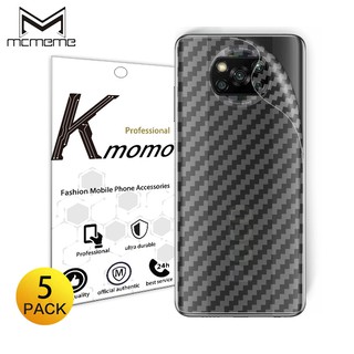 Miếng dán mặt sau điện thoại vân sợi carbon cho Xiaomi Mi Poco X3 NFC M3 F3 F2 Pro Pocophone F1 5G