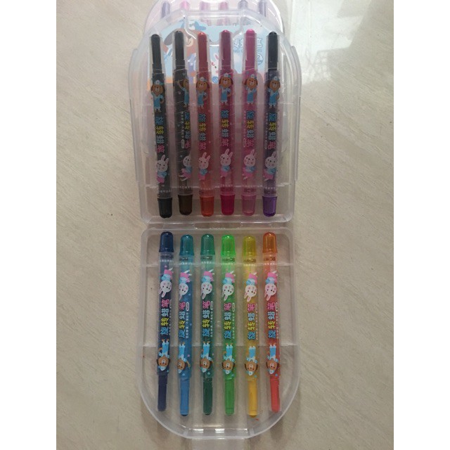 HỘP SÁP VẶN 12 MÀU TÔ VẼ MĨ THUẬT - VẼ TRANH SÁNG TẠO .HÀNG CHẤT LƯỢNG TỐT .