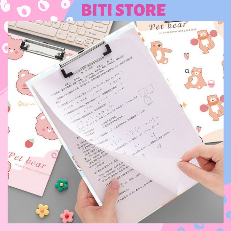 Bìa Kẹp Hồ Sơ A4 Hình Hoạt Hình Dễ Thương [ẢNH THẬT] BiTi Store