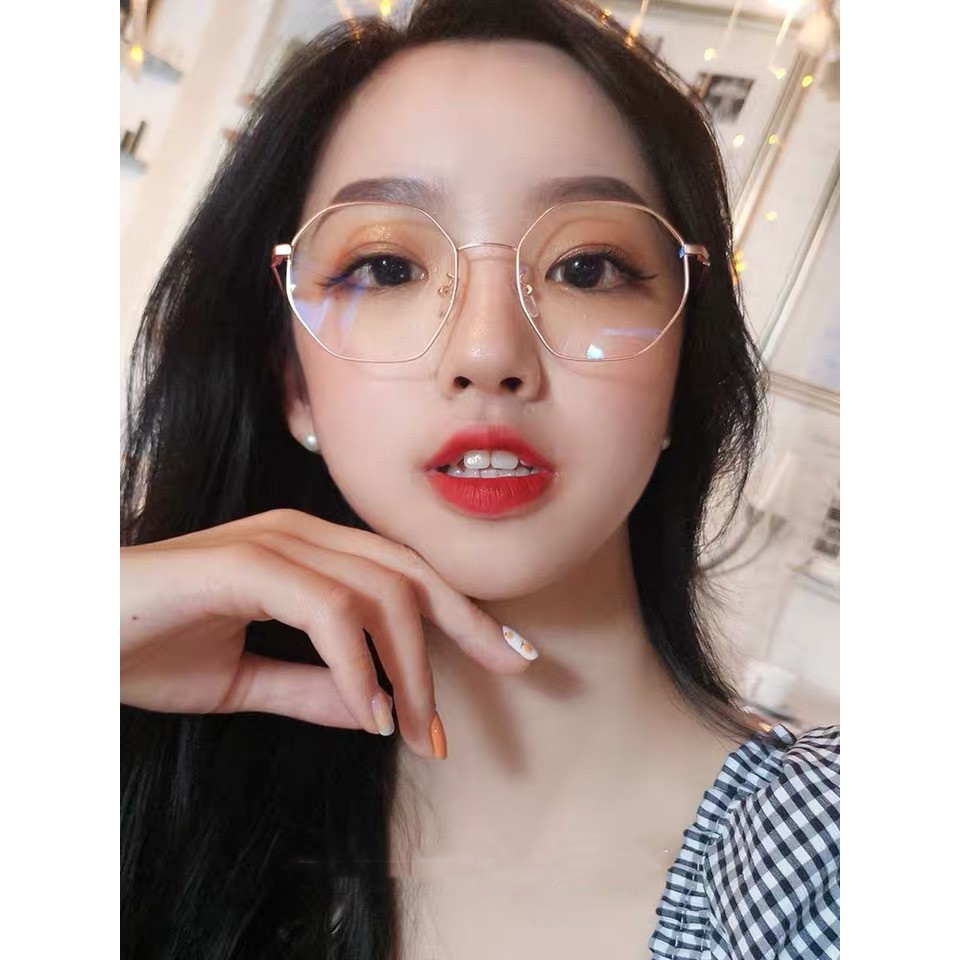 (Buy One Get Two) Mắt Kính Mắt To Mỏng Khung Lớn Harajuku Hàn Quốc Cho Nữ