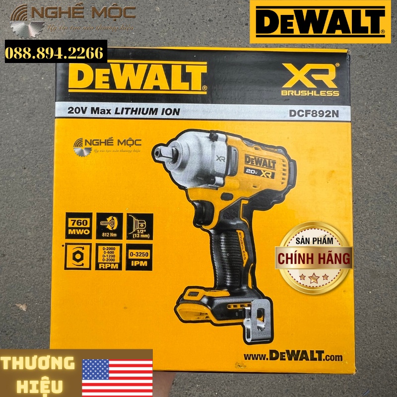 Thân máy  siết bu lông dùng pin Dewalt DCF892