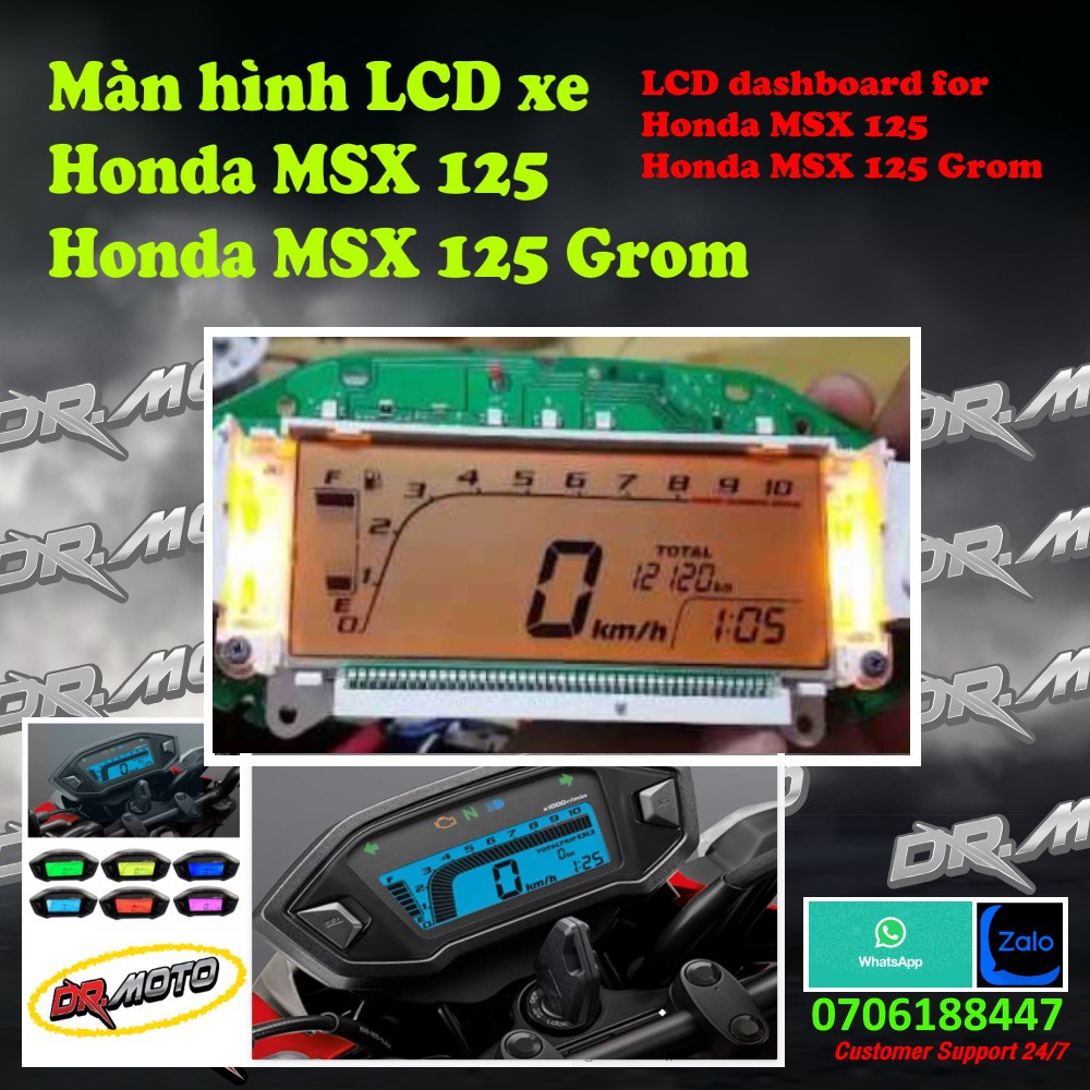 Màn hình LCD đồng hồ xe Honda MSX 125 | LCD screen for Honda MSX 125 Grom