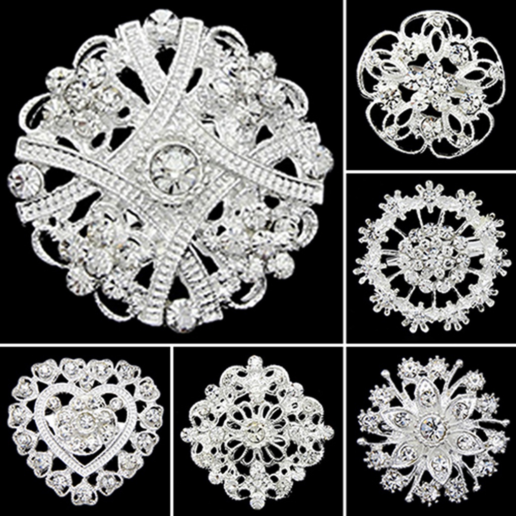 Ghim Cài Áo Hình Trái Tim Đính Đá Nhân Tạo Thời Trang Cho Nữ