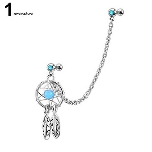 Bông tai kim loại hình Dreamcatcher độc đáo