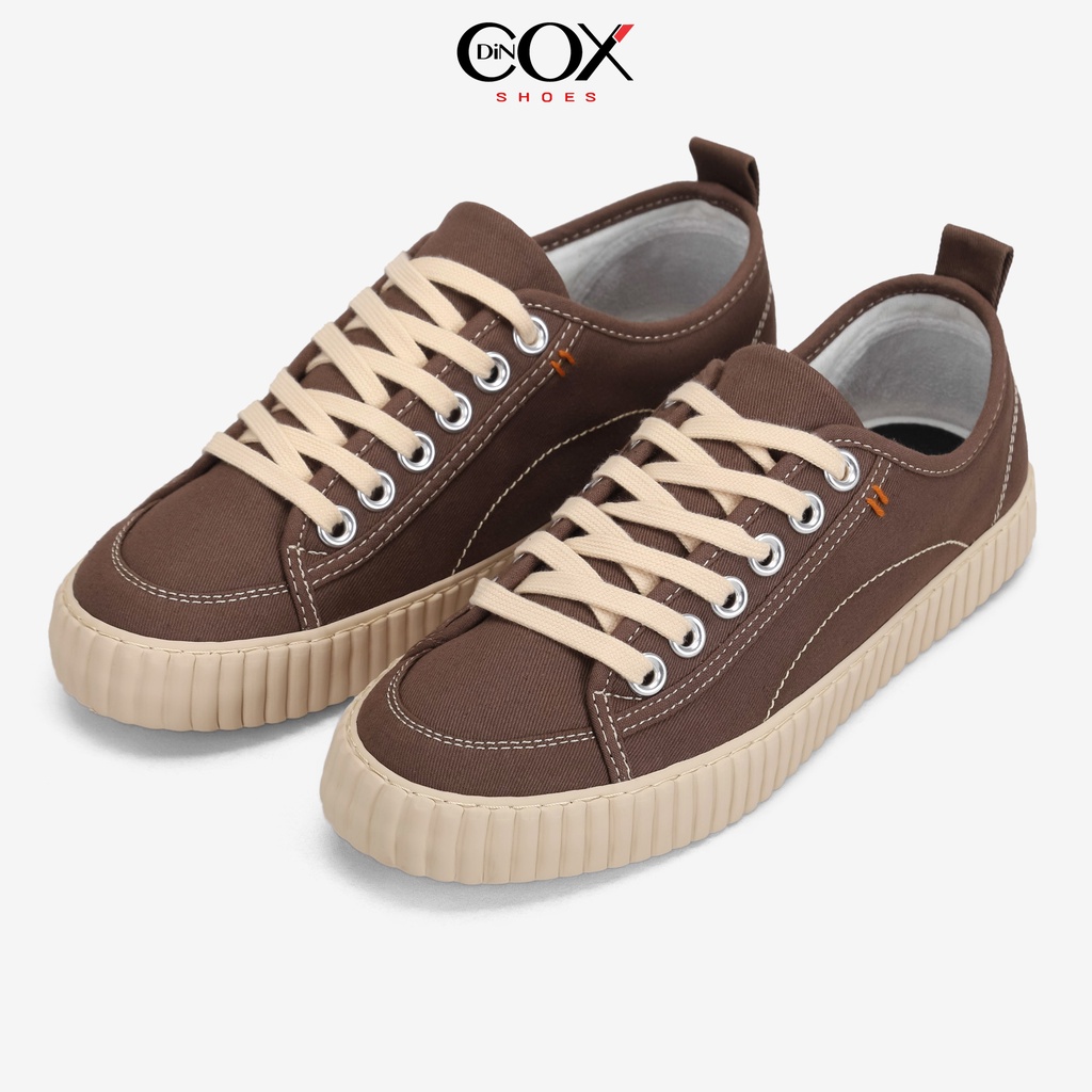 Giày Sneaker Vải Unisex DINCOX D27 CHOCOLATE Đơn Giản Hiện Đại