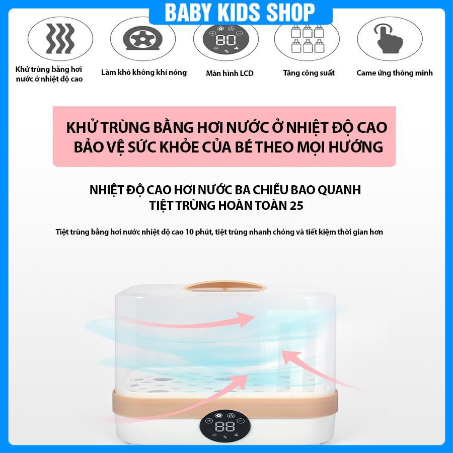 [Mã MKBC13 giảm 80k đơn 1 triệu] Máy tiệt trùng bình sữa sấy khô Cmbear - tiệt trùng cùng lúc 6 bình sữa