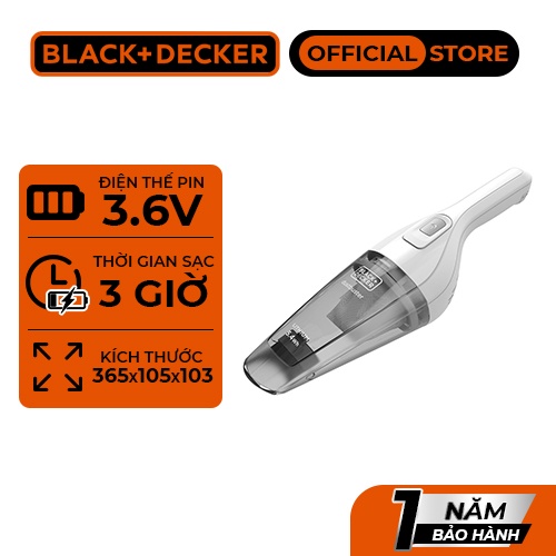 Máy hút bụi cầm tay dùng pin Black&Decker NVB115J-B1 |3.6V | Bảo hành 1 năm | Chính hãng