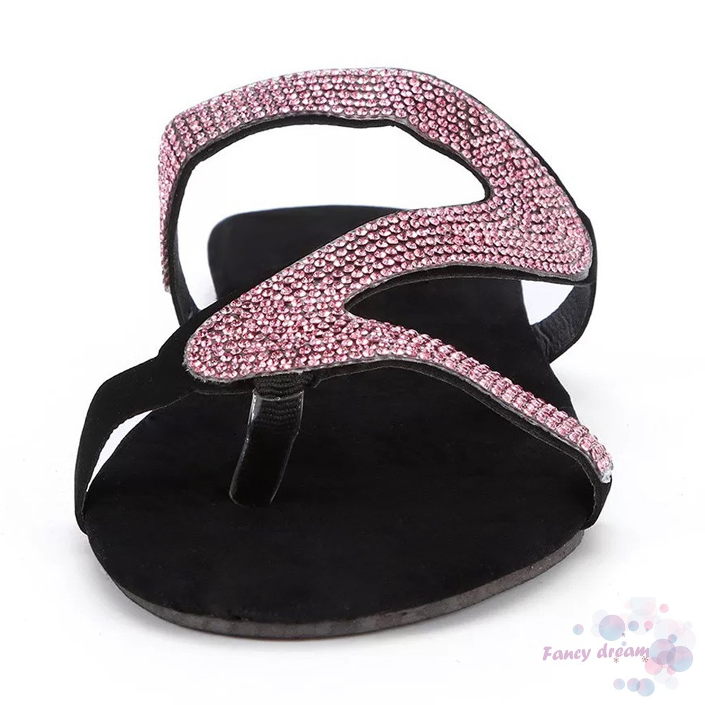 Dép Sandal Nữ Xỏ Ngón Đi Biển Mùa Hè Đính Đá Pha Lê