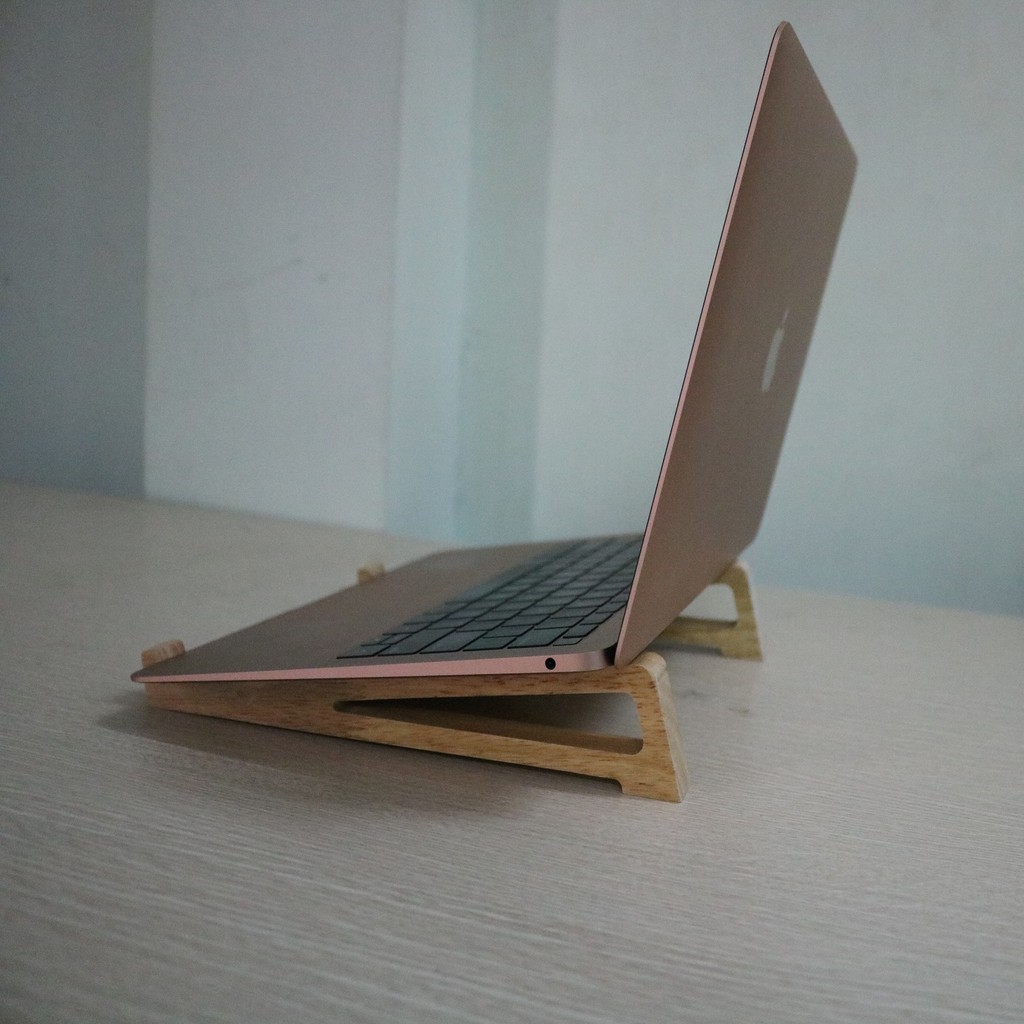 ❤️Kệ Gỗ Kê Macbook, Giá Đỡ Tản Nhiệt Laptop Chữ V Bằng Gỗ Thông Tự Nhiên, Đơn Giản - 2 Kiểu Kê Dựng