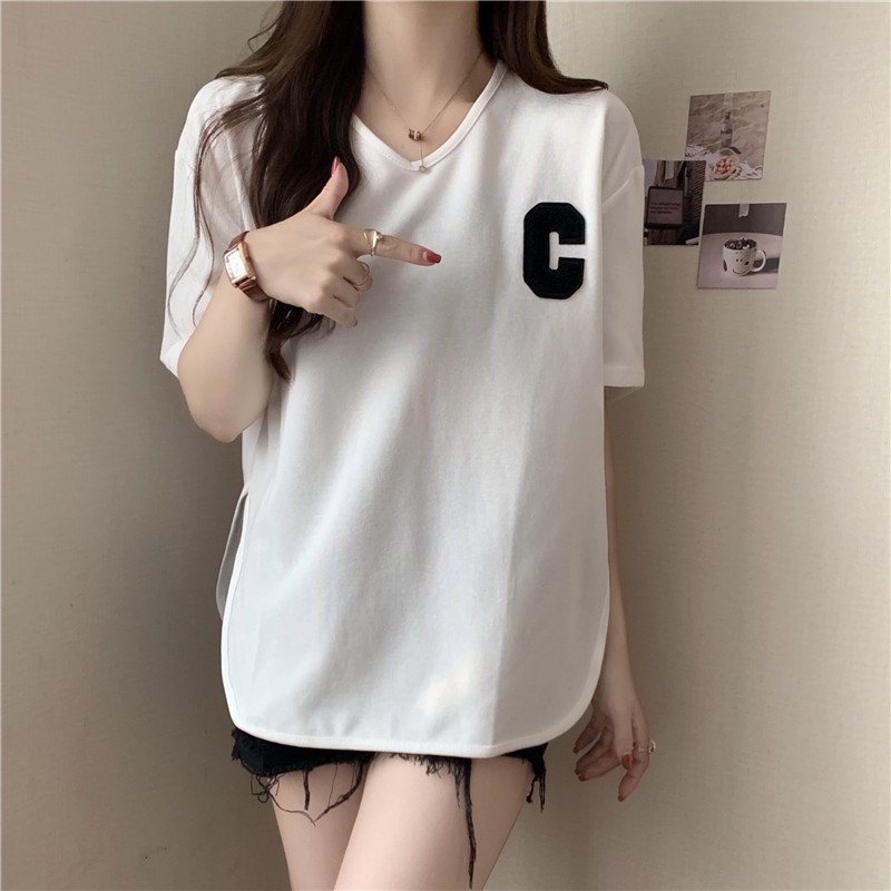Áo thun SUXI tay ngắn cổ tròn đơn giản cho nữ