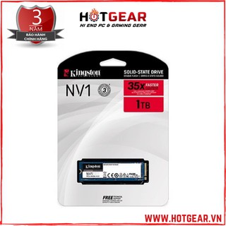 Ổ cứng SSD Kingston NV1 1TB NVMe PCIe Gen 3.0 x 4 (SNVS/1000G) Chính hãng
