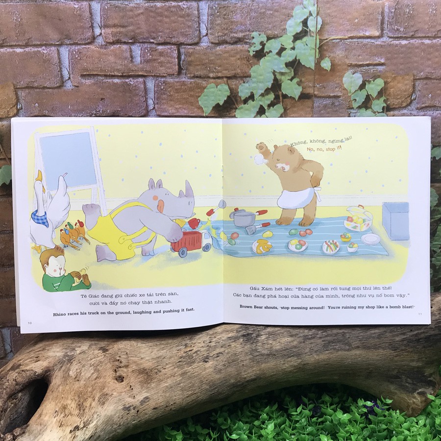 Sách - Ehon song ngữ - Gấu Xám ơi, chúng mình cùng chơi nhé! | BigBuy360 - bigbuy360.vn