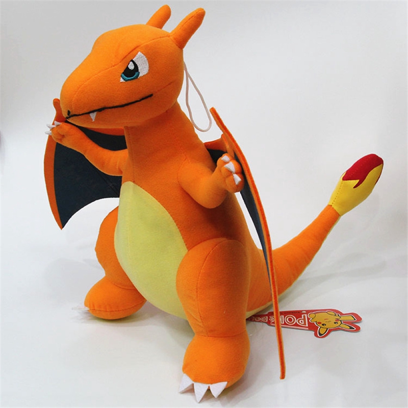 Rare Pokemon CHARIZARD Plush Toy Soft Stuffed Animal Doll 12'' Cool Teddy Figure