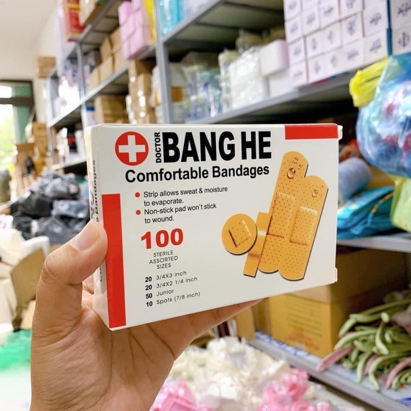 Hộp 100 Miếng Băng Keo Cá Nhân Gia Đình