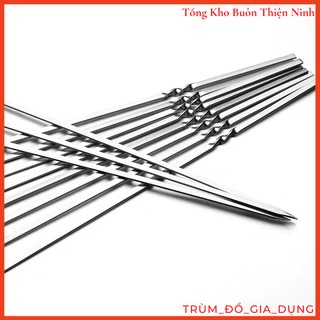 Set 10 Que Xiên Nướng Thịt Inox cao cấp