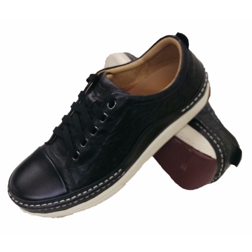 Giày nam thể thao snekear cao cấp, giày nam da bò hàng nhập khẩu chính hãng asia, đế cao su khâu