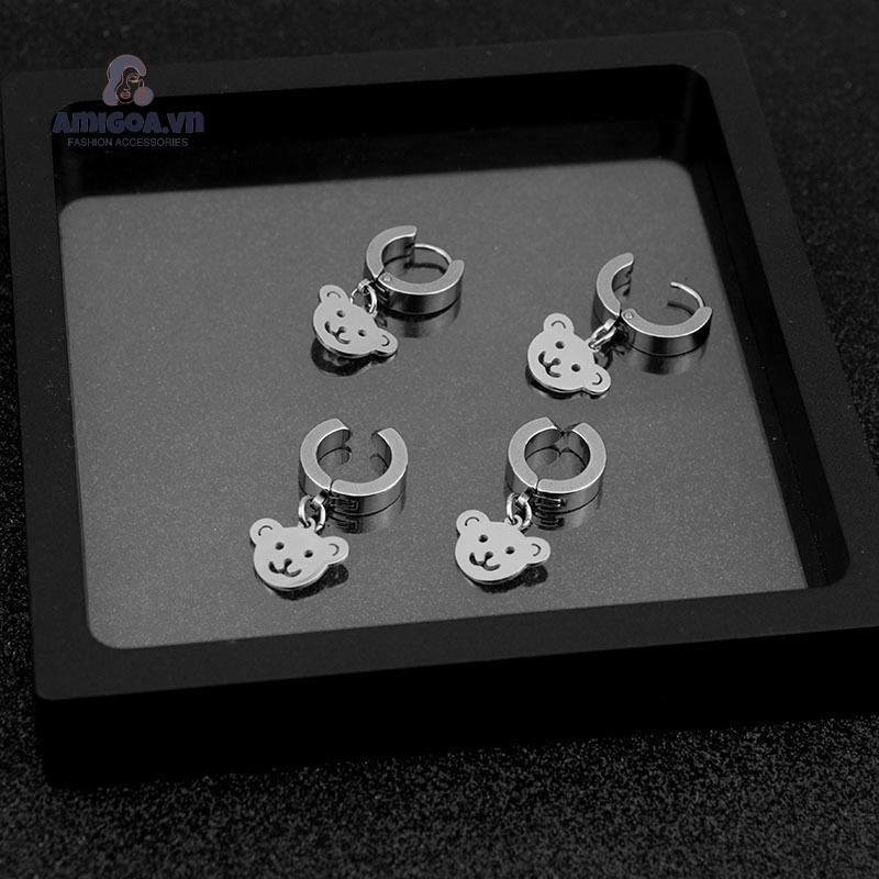 Khuyên Tai Hình Nửa Trái Tim Thời Trang Đơn Giản Chất Lượng Cao