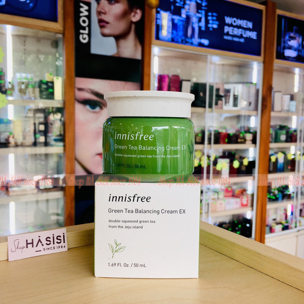 Kem Dưỡng Ẩm Cho Da Nhờn Chiết Xuất Trà Xanh INNISFREE GREEN TEA BALANCING CREAM EX 50ml