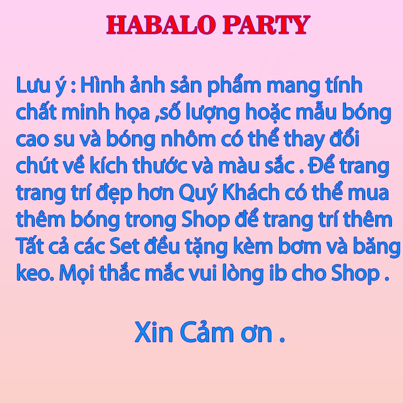 Combo Set Bóng Trang Trí Sinh Nhật Happy Birthday