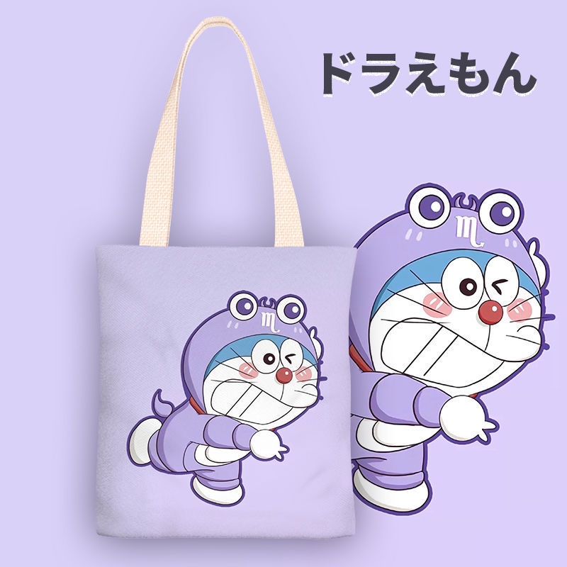 Túi Vải Canvas In Hình Doremon Xinh Xắn Đáng Yêu