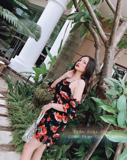 Đầm Thiết Kế Hoa Trễ Vai