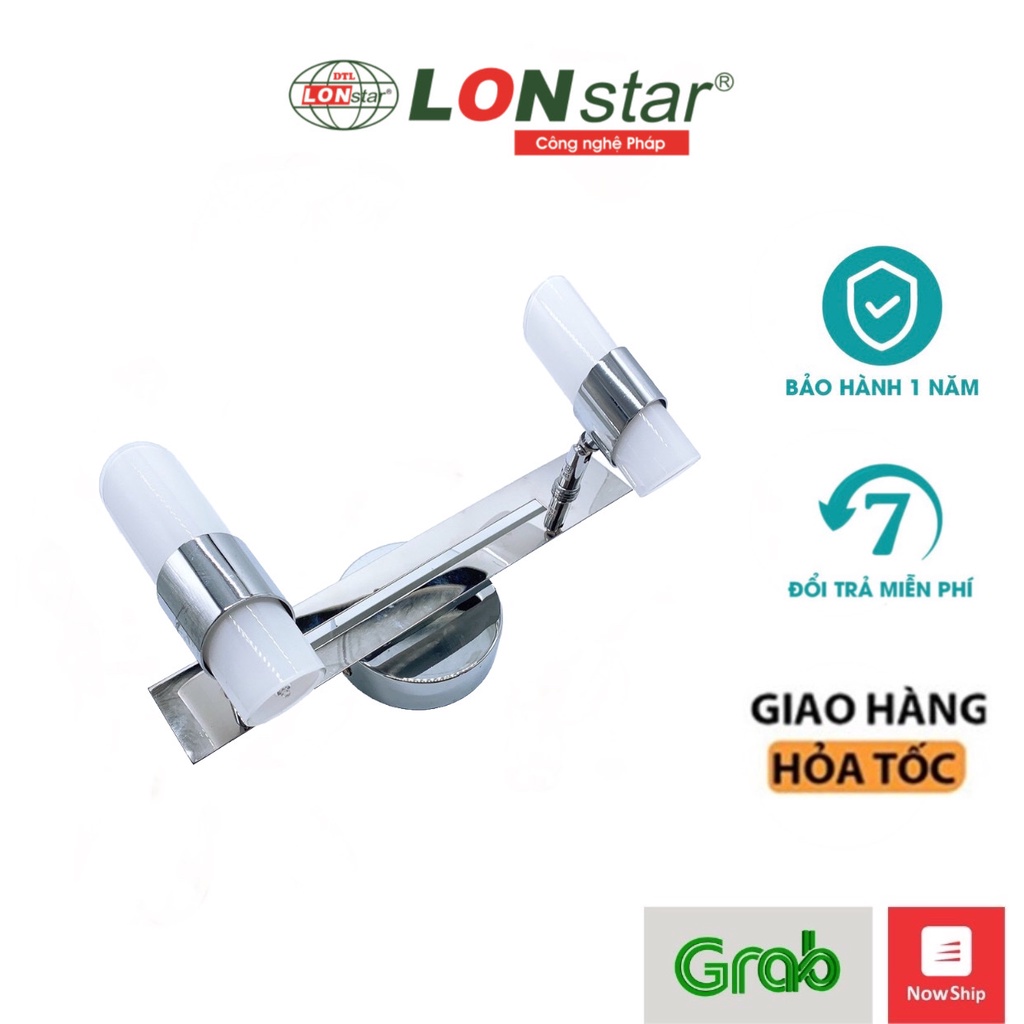 Đèn soi gương , đèn rọi tranh 2 bóng phong cách hiện đại thương hiệu LONstar