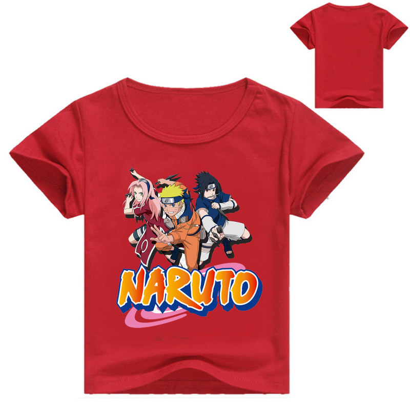 Áo Thun Ngắn Tay In Hình Nhân Vật Naruto Cho Bé Trai