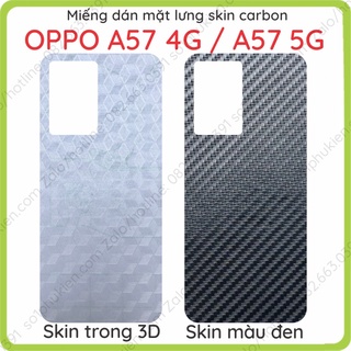 Miếng dán mặt lưng skin carbon oppo a57 2022 a77 / a77s