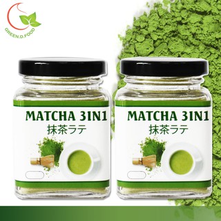 2 hũ bột trà xanh sữa - matcha 3in1 greend food