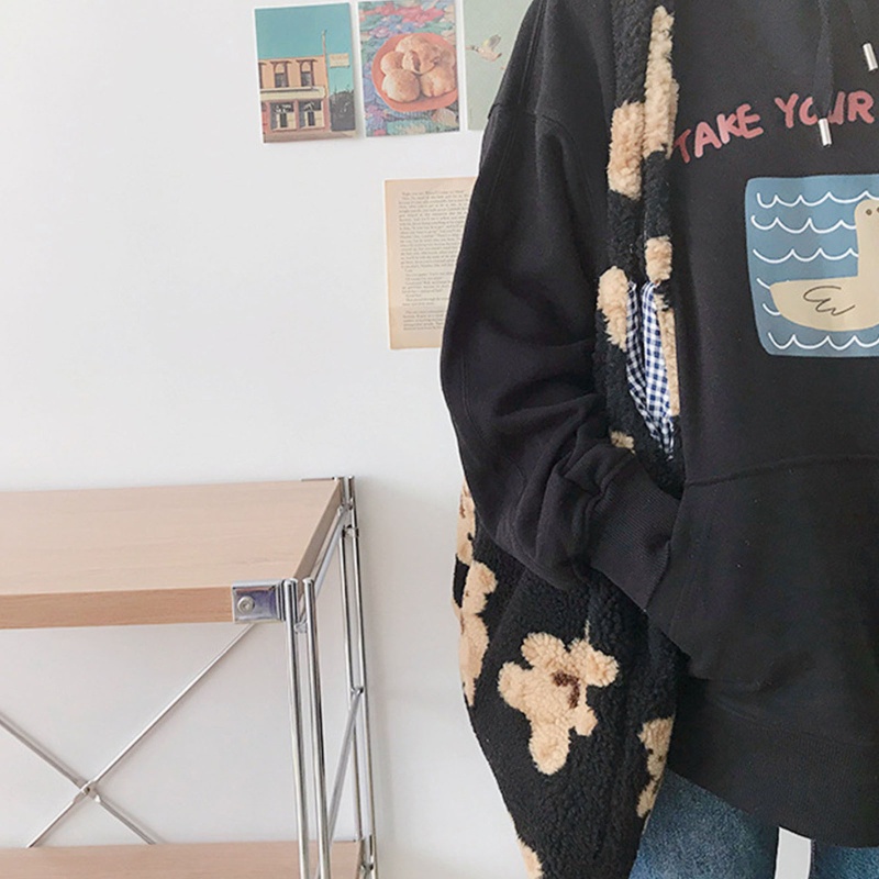 Túi Tote Đeo Vai Hình Gấu Bông Dễ Thương