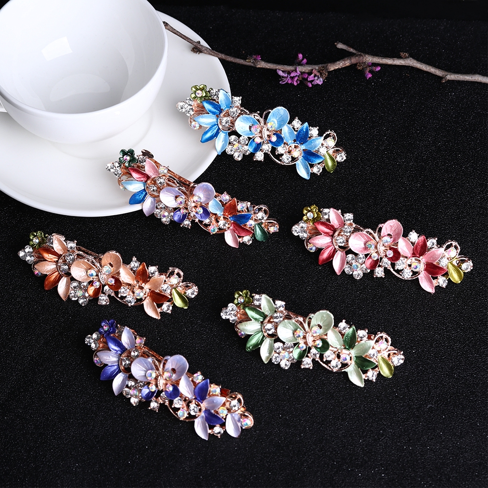 Kẹp tóc đính hoa cho nữ