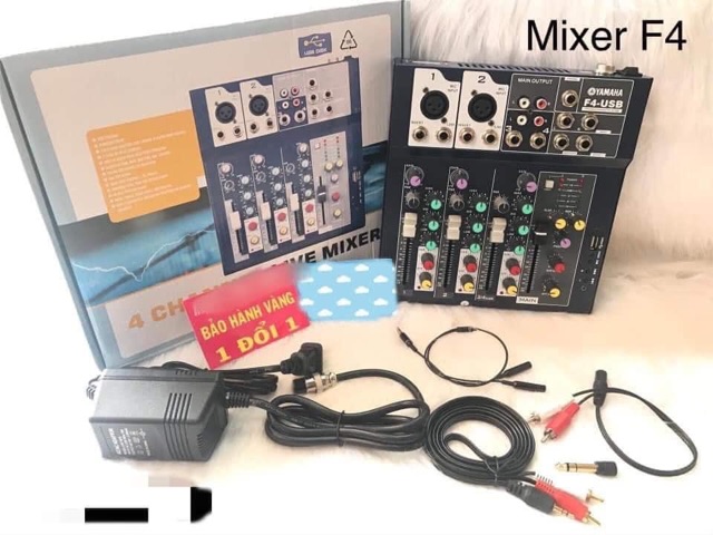 Bộ combo thu âm livestream Mic isk at100 loại 1 chính hãng và mixer f4 yamaha Blutooth full phụ kiện