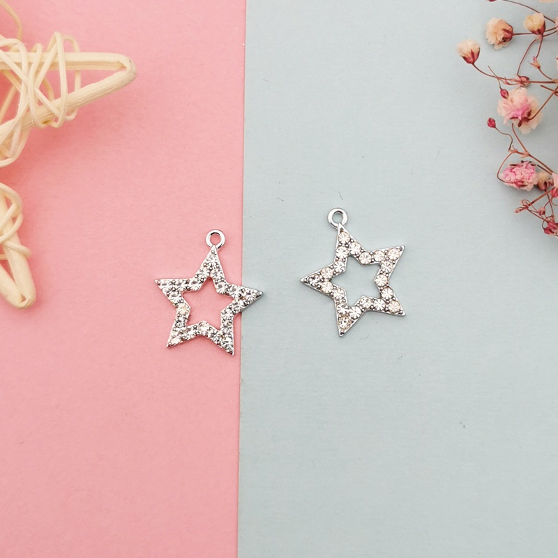 Bộ 10 Mặt Vòng cổ Hình Cỏ Bốn Lá / Nốt Nhạc / Trái Tim / Trái Tim Xinh Xắn Dùng Làm Bông Tai