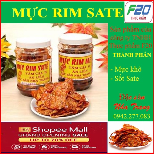 ☞🎁🎁 400gr Mực rim sate nguyên con Nha Trang - Mực nguyên con rim sate loại 1