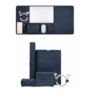 Túi bao da đựng macbook chống sốc kiêm cả miếng lót chuột 5in1 2019