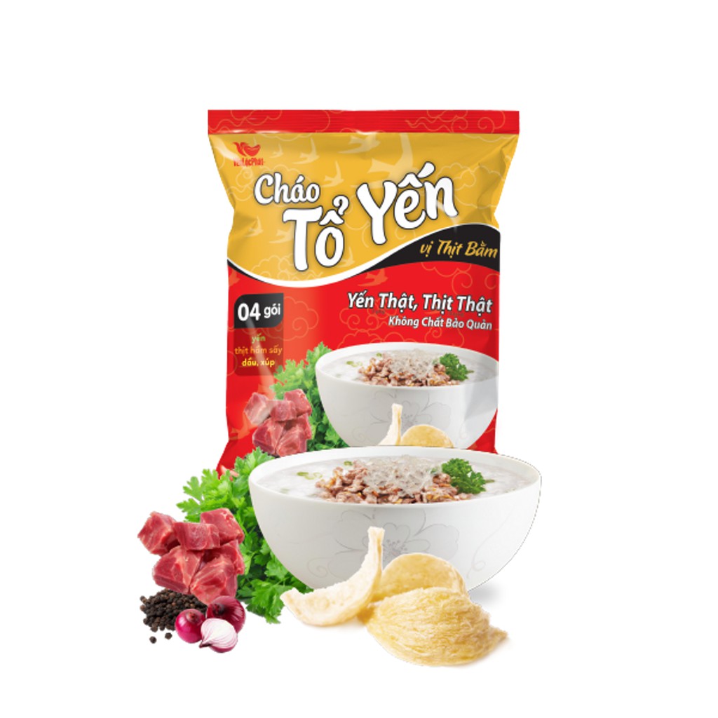 Gói Cháo Tổ Yến Thịt Bằm - Yến Lộc Phát gói 50g