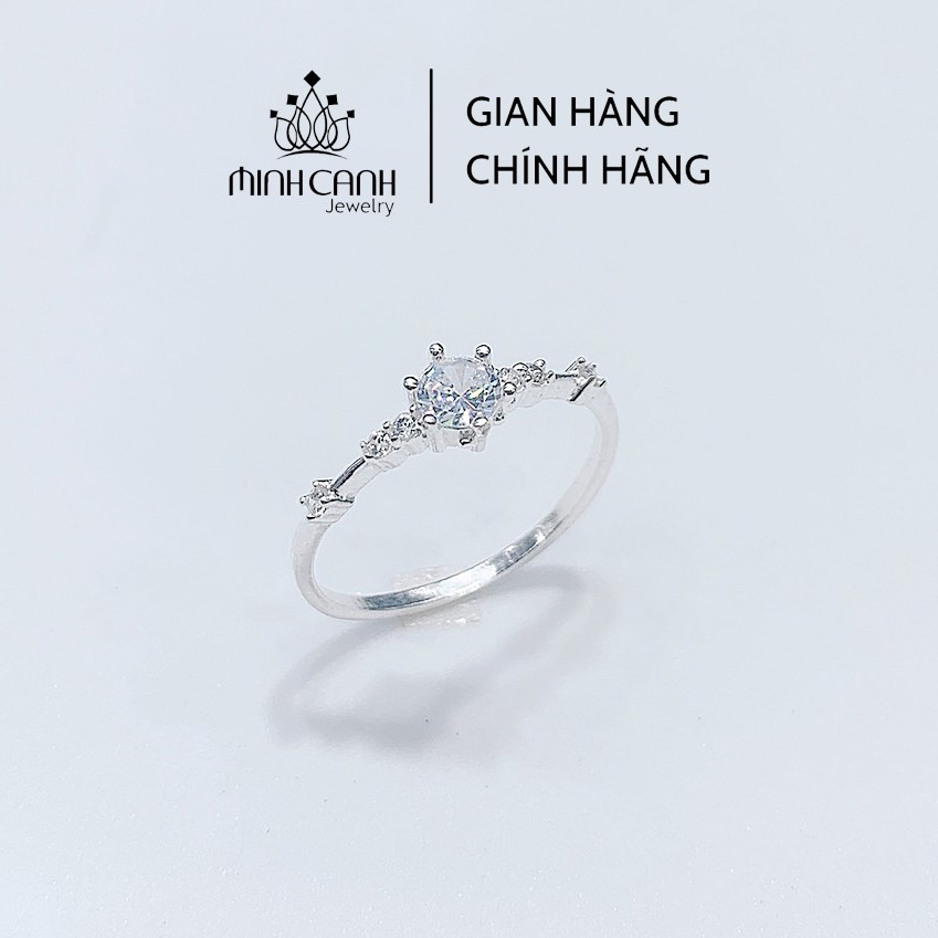 Nhẫn Bạc Nữ Đính Đá Tấm - Minh Canh Jewelry