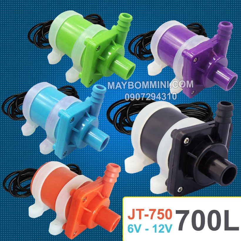 Máy Bơm Nước Mini 6V 12V 700L JT750