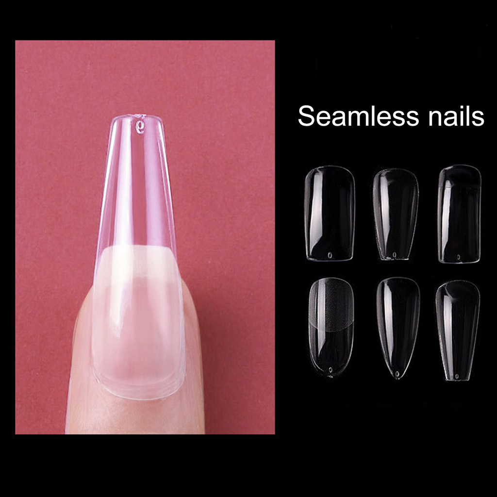 [Hàng mới về] Set hộp 100 móng tay giả trong suốt có thể tái sử dụng