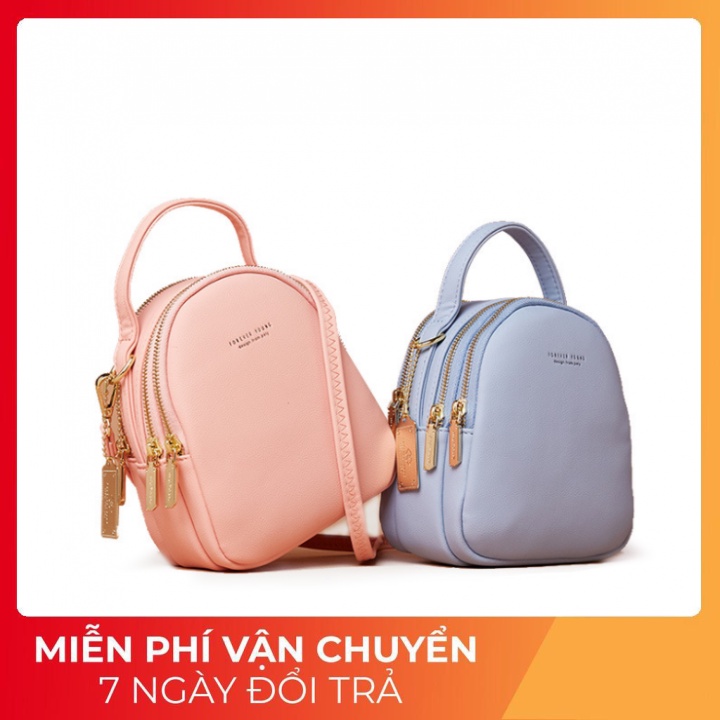Balo Nữ Mini Nữ Cao CấpThời Trang FORVER YOUNG Da Mềm Nhiều Ngăn Tiện Dụng KDR-BL373