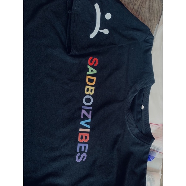 Áo thun tay lỡ in chữ SADBOIZVIBES nhiều màu ,áo phông unisex nam nữ