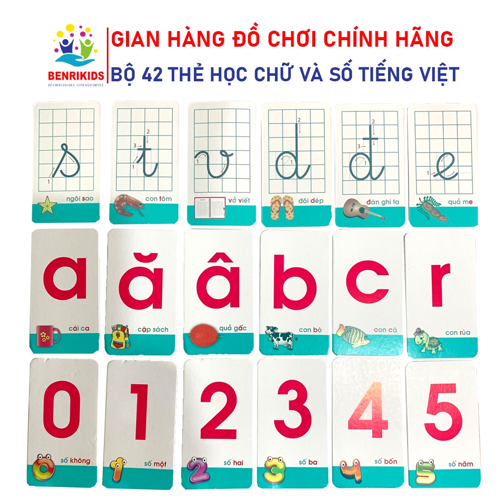 Đồ Chơi Thẻ Học Thông Minh Flashcard Benrikids Giúp Bé Làm Quen Chữ Cái Và Số Đếm