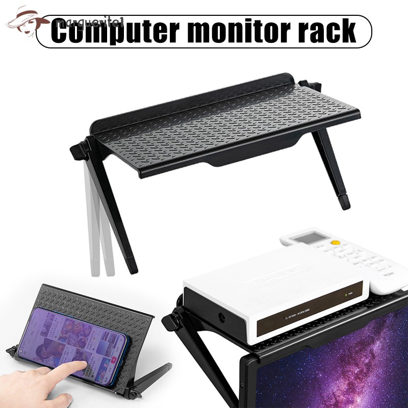 Computer Monitor Rack Foldable Shelf TV Box Router Shelf Set-top Box Bracket Holder Mini PC DVD Player Stand Rack