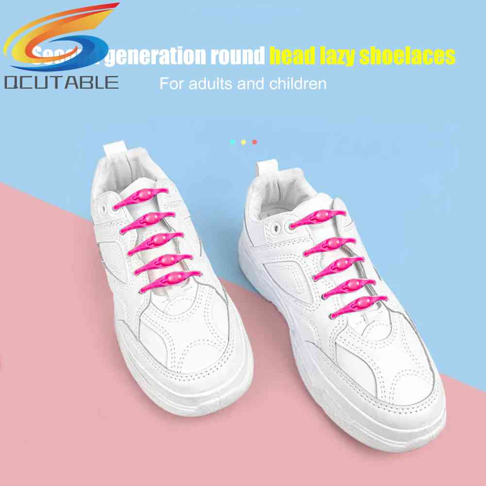 12 Dây Giày Thể Thao Bằng Silicone Co Dãn Không Cần Buộc