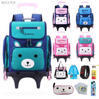 ۞❁✺Ba lô đi học có bánh xe kéo tiện lợi dành cho bé lớp 1-3-6