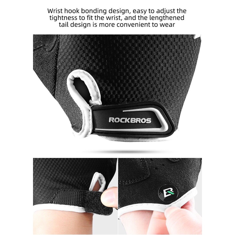 Găng tay hở ngón ROCKBROS thoáng khí chống sốc
